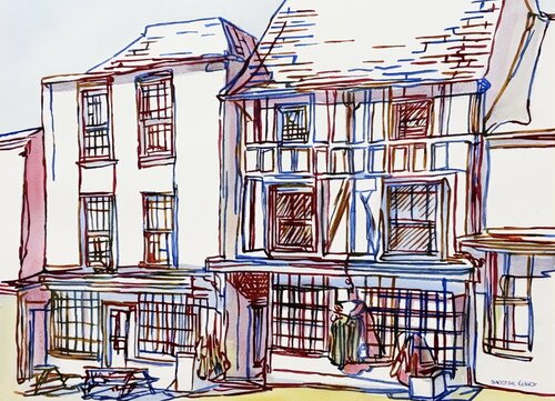 The Timbered House 51734 van Christine Beard, Schilderij te koop op Singulart