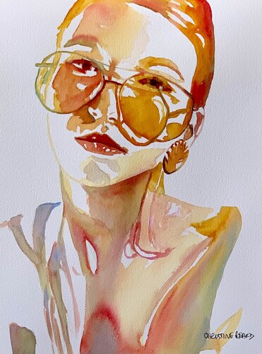 Charming and Serene 51740 di Christine Beard, Pittura in vendita su Singulart