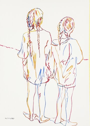 Shoreline Sisters 51758 par Christine Beard, Peinture en vente sur Singulart