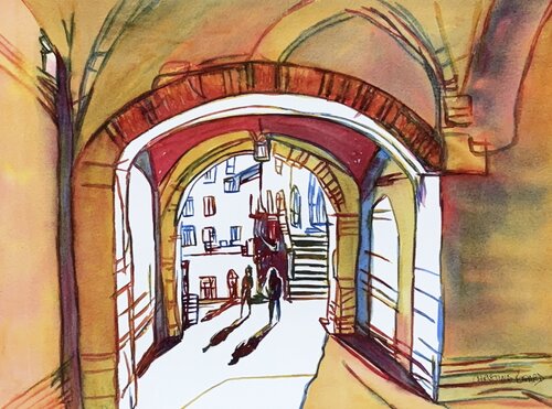 Soft Steps Forward 51770 de Christine Beard, Pintura a la venta en Singulart