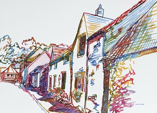Along The Lane 51799 by Christine Beard, Painting for Sale on Singulart