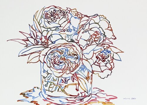 Gathered In Glass 517106 di Christine Beard, Pittura in vendita su Singulart