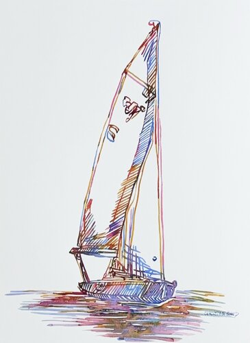 Light On The Water 517136 von Christine Beard, Malerei kaufen auf Singulart