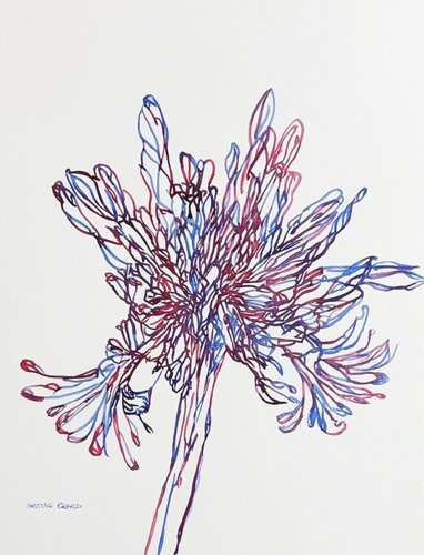 Crimson and Cobalt 517159 van Christine Beard, Schilderij te koop op Singulart