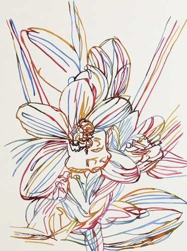 Blooming Column 517173 van Christine Beard, Schilderij te koop op Singulart