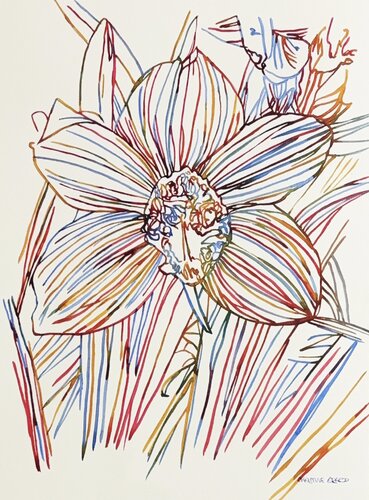 One Tall Bloom 517174 by Christine Beard, Painting for Sale on Singulart