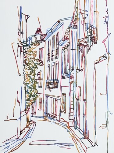 Old Town Passage 517177 di Christine Beard, Pittura in vendita su Singulart