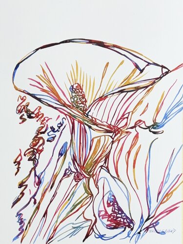 Lines Of A Flower 517180 di Christine Beard, Pittura in vendita su Singulart