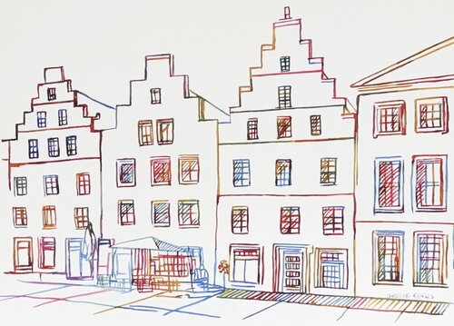 The Shape of Neighbours 517187 von Christine Beard, Malerei kaufen auf Singulart