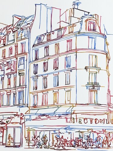 Street Level Afternoon 517192 by Christine Beard, Painting for Sale on Singulart