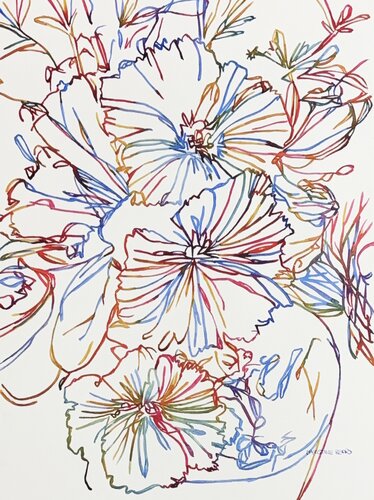 A Soft Riot of Petals 517204 di Christine Beard, Pittura in vendita su Singulart