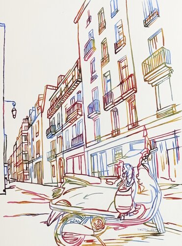 Parked In The Light 517227 von Christine Beard, Malerei kaufen auf Singulart