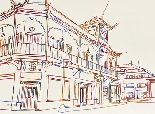 Sun On The Verandah Rail 517276 by Christine Beard, Painting for Sale on Singulart