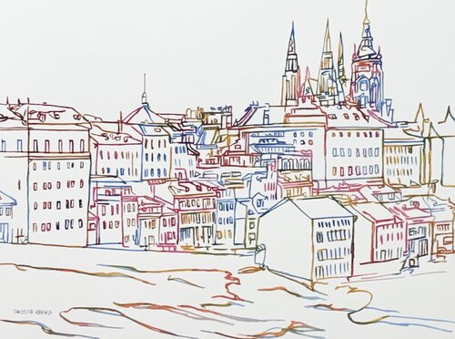 Lines of A Living City 517281 par Christine Beard, Peinture en vente sur Singulart