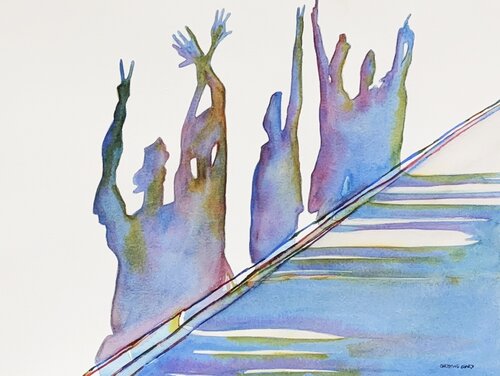 Shadow Play 517289 par Christine Beard, Peinture en vente sur Singulart