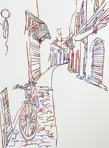 Whispering Alley 517300 di Christine Beard, Pittura in vendita su Singulart