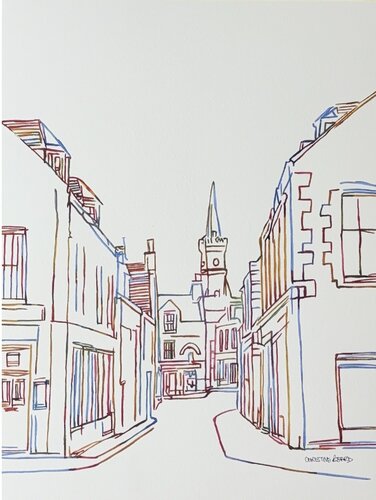Morning Through the Lane 517322 van Christine Beard, Schilderij te koop op Singulart