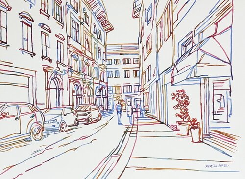 Morning in the District 517329 van Christine Beard, Schilderij te koop op Singulart