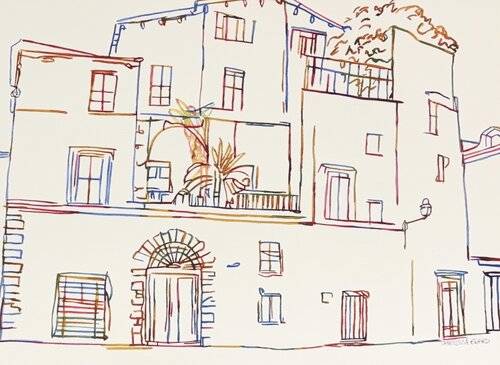 A House in Summer 517326 van Christine Beard, Schilderij te koop op Singulart
