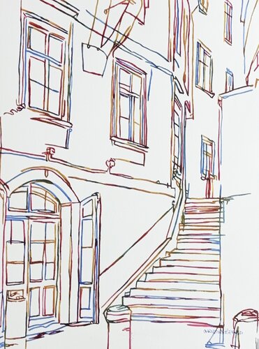 The Ascending Stair 517334 by Christine Beard, Painting for Sale on Singulart