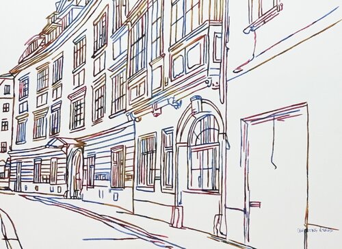Streetline 517374 van Christine Beard, Schilderij te koop op Singulart