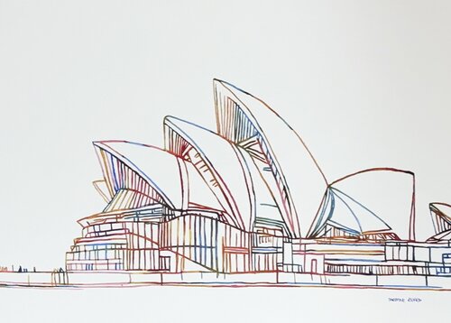The Shape of Sydney 517386 di Christine Beard, Pittura in vendita su Singulart