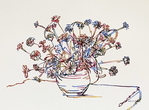 Uncontained Bloom 517467 di Christine Beard, Pittura in vendita su Singulart