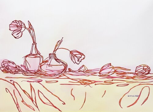 The Last Tulip 517488 par Christine Beard, Peinture en vente sur Singulart