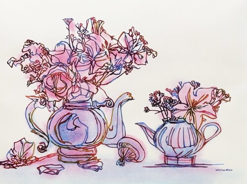 Tea for Two 517501 by Christine Beard, 絵画 for Sale on Singulart