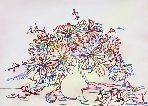 Floral Rhythm 517504 by Christine Beard, 絵画 for Sale on Singulart