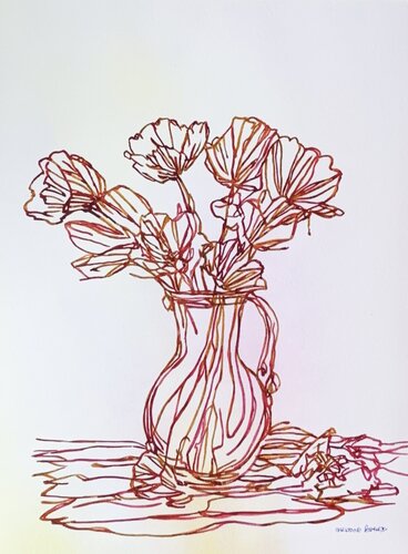 Fallen Blossom 517513 van Christine Beard, Schilderij te koop op Singulart