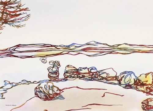 Stones of Silence 517563 by Christine Beard, Painting for Sale on Singulart
