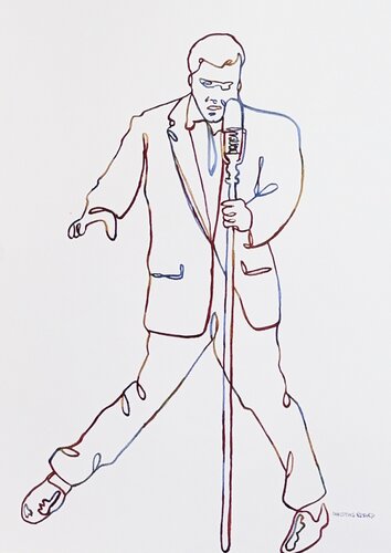 Blue Suede Rhythm 517569 de Christine Beard, Pintura a la venta en Singulart