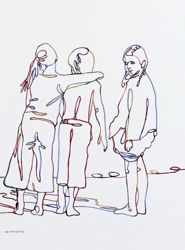 Among Friends 517571 de Christine Beard, Pintura a la venta en Singulart
