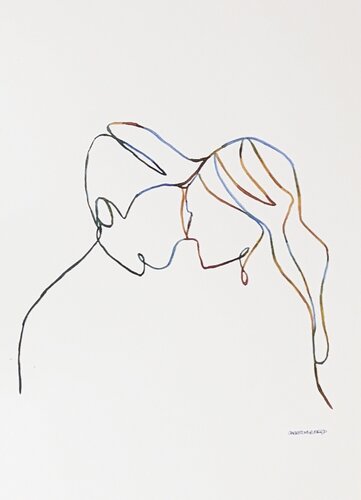Just Us 517580 par Christine Beard, Peinture en vente sur Singulart