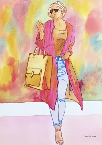 Fashionably Late 517598 by Christine Beard, Painting for Sale on Singulart
