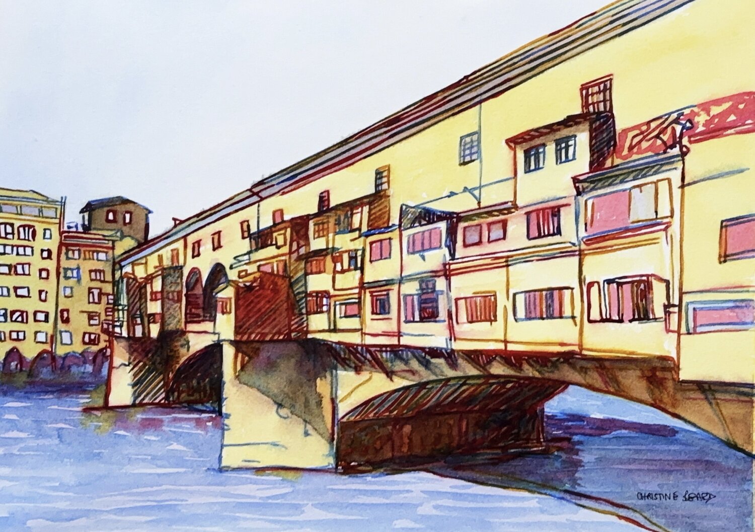 Whispers of the Old Town 51767 Christine Beard Originalgemälde zu verkaufen