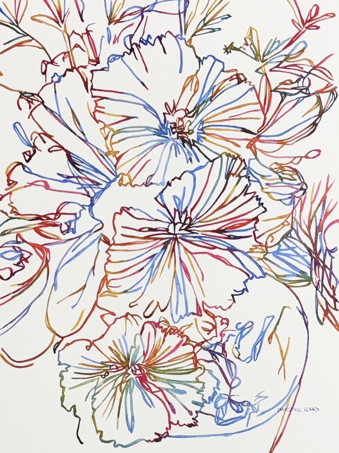 A Soft Riot of Petals 517204 Christine Beard Originalgemälde zu verkaufen
