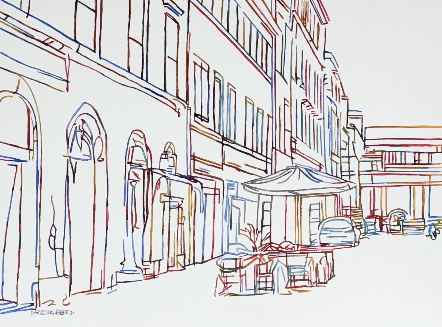At the End of the Street 517321 Christine Beard Originalgemälde zu verkaufen