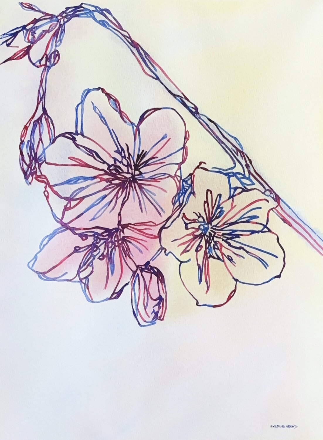 Petals in Passing 517492 Christine Beard Originalgemälde zu verkaufen
