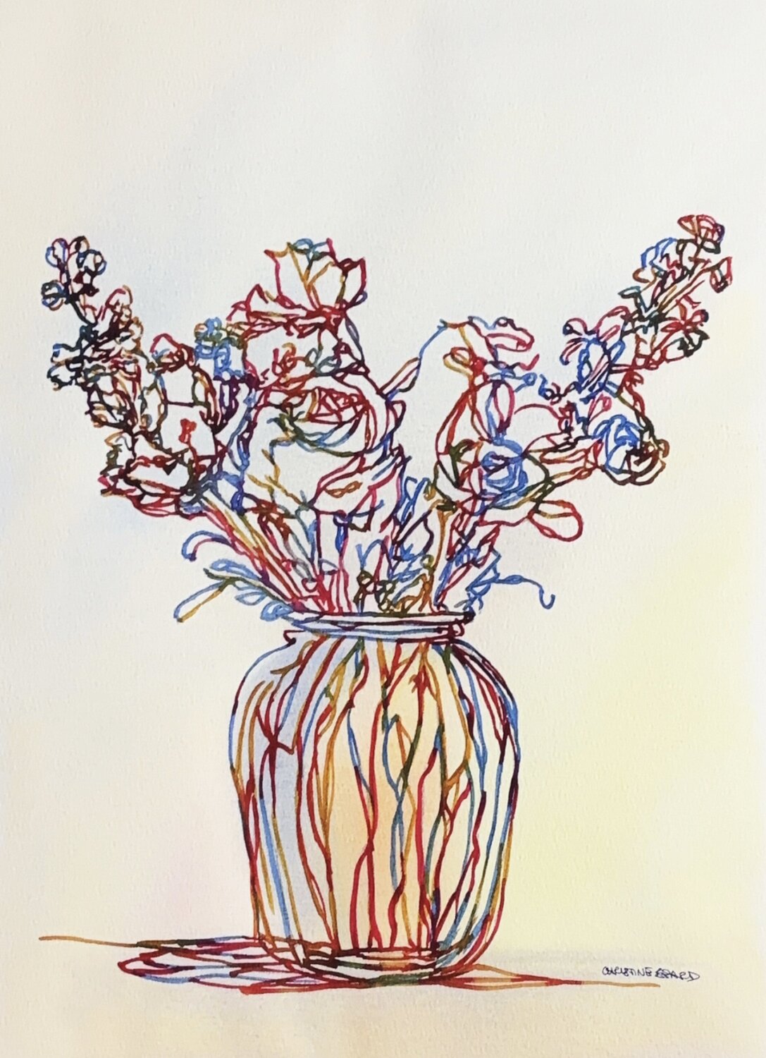 A Table Full of Spring 517505 Christine Beard Peinture originale à vendre