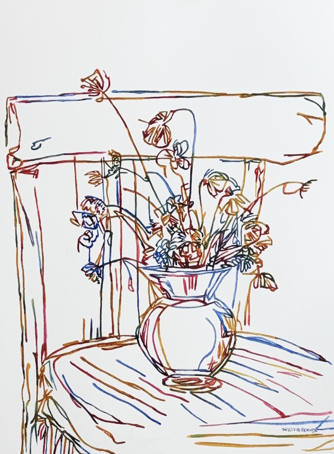 The Empty Chair 517516 Christine Beard Pintura original en venta