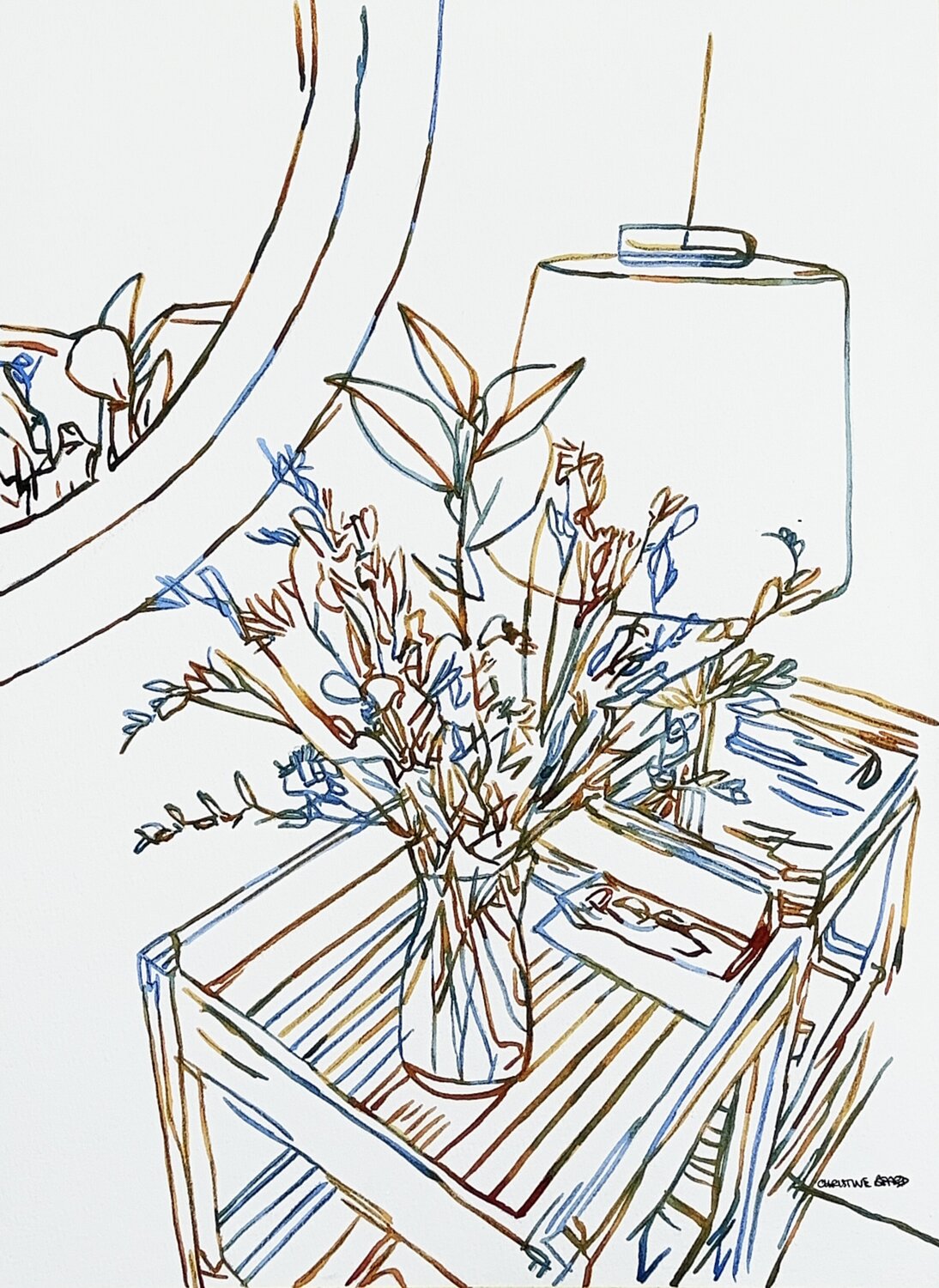 Quiet Corner 517561 Christine Beard Originalgemälde zu verkaufen
