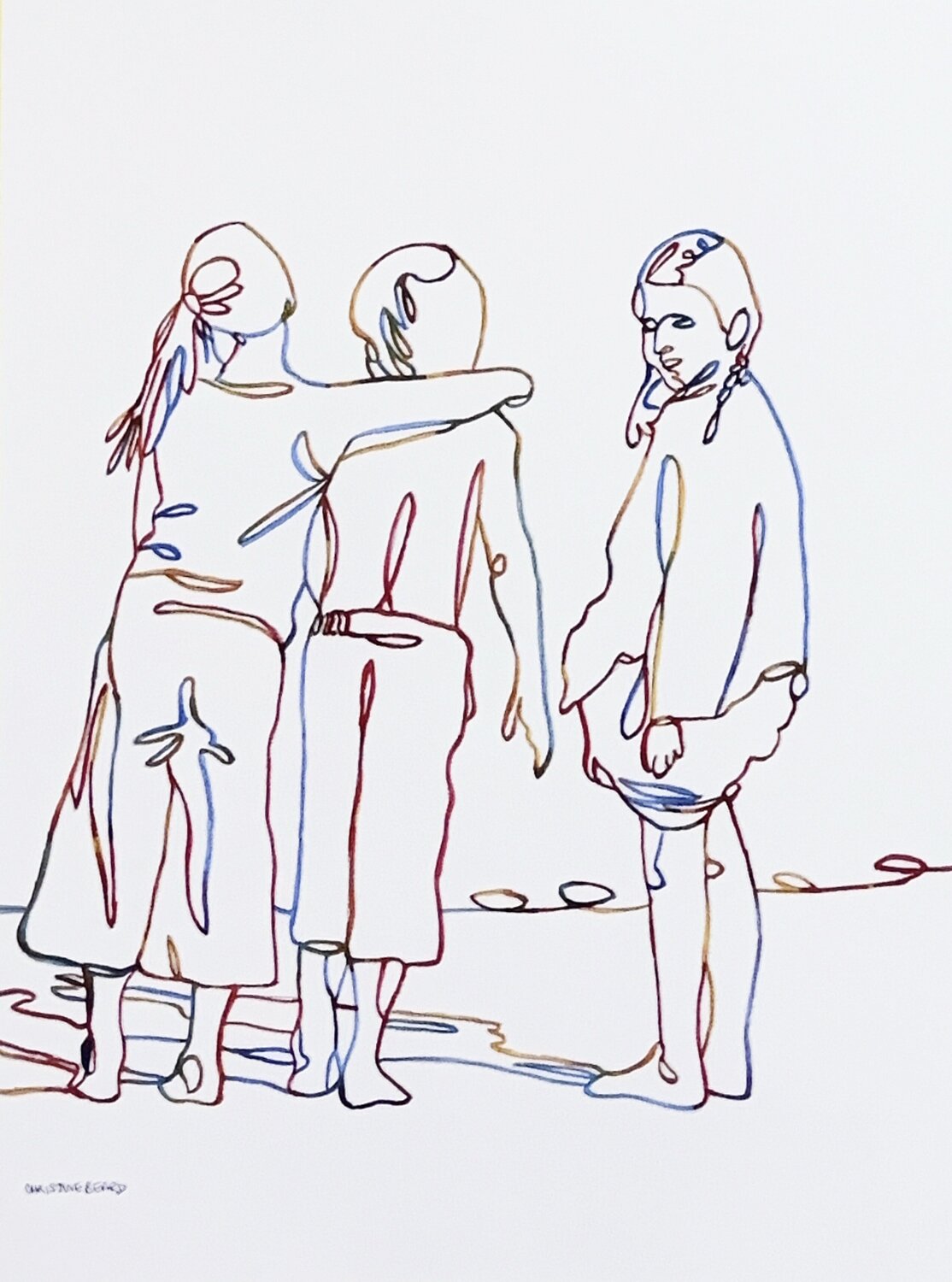 Among Friends 517571 Christine Beard Pintura original en venta