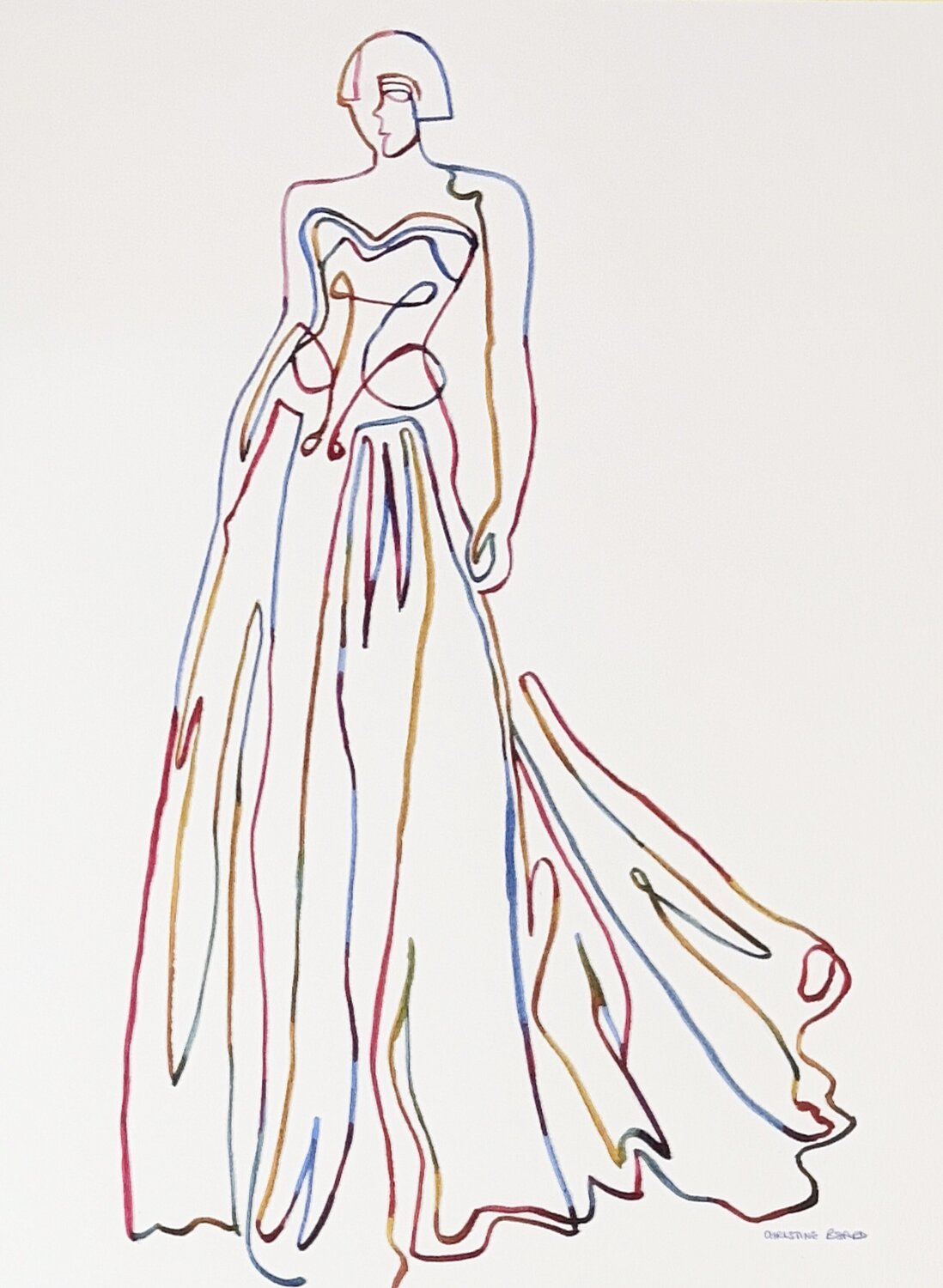 Sweep of Silk 517588 Christine Beard Peinture originale à vendre