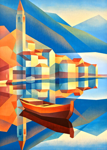 Lines on water di Adrian Gonzalez torres, Pittura in vendita su Singulart