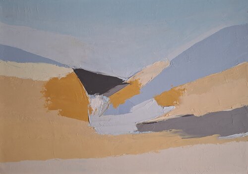 Peaceful walk - by the beach di Maria Joao Gamito, Pittura in vendita su Singulart