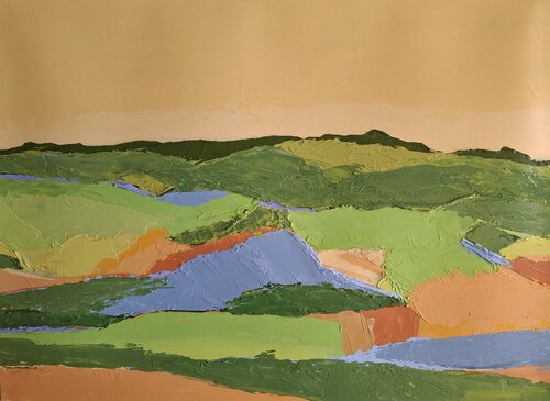 Green Landscape van Maria Joao Gamito, Schilderij te koop op Singulart