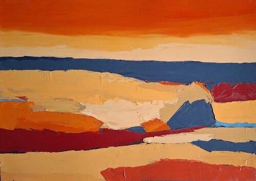 Sunset on the Meadows di Maria Joao Gamito, Pittura in vendita su Singulart