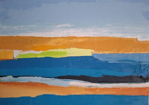 By the Blue River di Maria Joao Gamito, Pittura in vendita su Singulart